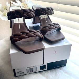 Dolce Vita Paily Brown Braided Heels
